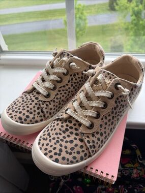 Malibu Beige and Black Leopard Print Women's Sneakers